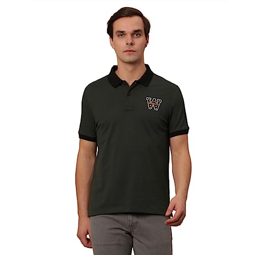 Image of Wrangler Men's Solid Green Polo T- Shirt