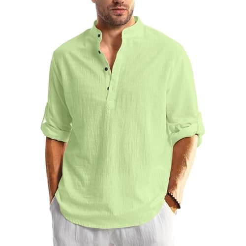 Image of Bellstone Men's Cotton Blend Solid Regular Fit Full Sleeve Short Kurta | Men's Trendy Short Kurta | Ethnic Stylish Casual Lightweight Summer Kurta for Daily and Occasion Use