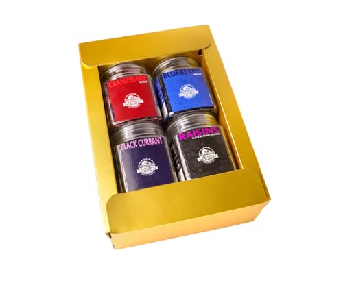Image of Nature's Blend - Berrylicious|Classic New|Pack of 4|250g Jar|Cranberry Whole, Blueberry Whole, Black Currant, Black Afghan Raisins Seedless|Soft Top