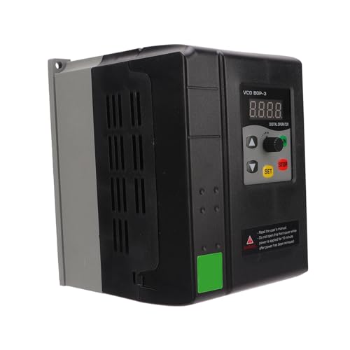 Luqeeg VFD 3 Phase - Motor Variable Frequency Drive, 380‑440V Input 0‑440V Output, 0.75kW 1.5kW 2.2kW 3KW Variable Frequency Drive Inverter VFD Speed Controller Inverter for 3(0.75KW 1.5KVA 2.1A)