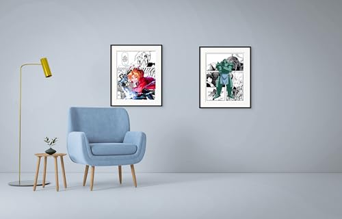 Ouroboros Art & Design - FMA - Conjunto de pôsteres de anime Full Metal Alchemist - Roy Mustang, Edw