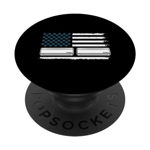 American Flag HVAC Tech Technician Heating Cooling Repairman PopSockets Standard PopGrip