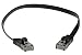 SF Cable, 1 ft Premium UltraFlat CAT6 550 MHZ Flat Patch Cable Black