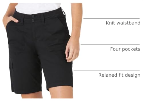 Lee Women's Relaxed Fit Avey Knit Waist Cargo Bermuda Short Black 4 - image 4