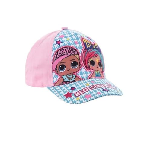 L.O.L. SURPRISE! Gorra de béisbol para niñas, diseño de purpurina con estrellas, edades de 3 a 9 años, rosa, 5-9 Años