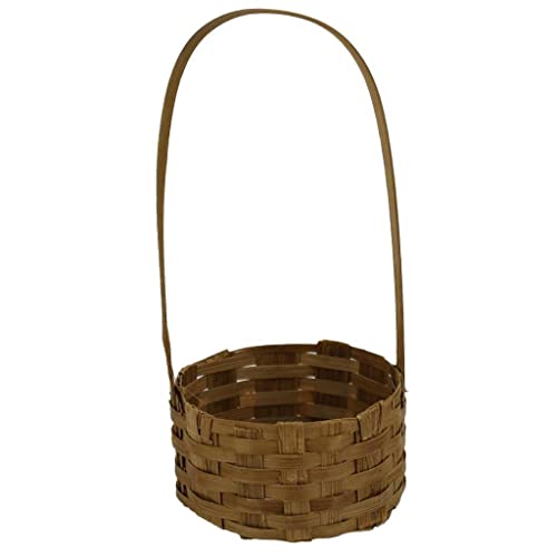 Cesta de bambu caça aos ovos pascoa com 20 pegadas coelho