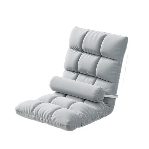 Lot de 5 chaises de jeu d'intérieur grises avec canapé de méditation pliable réglable
