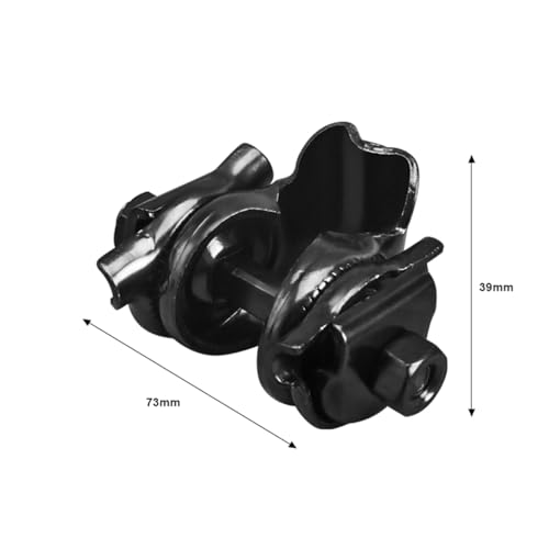 POFET 2pcs Black Bike Seat Clamp for Standard Rail Saddles Bracket 24mm - Image 3