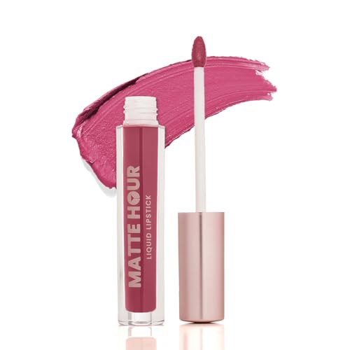 Image of Swiss Beauty Matte Hour Liquid Lipstick | Non-Transfer Formula | Highly Pigmented | Up To 10-Hour Wear | Waterproof & Smudge-Proof | Enriched with Vitamin | Shade-5. Pink Margarita, 4.2ml
