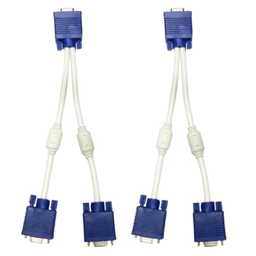 Cable VGA para duplicar pantalla en oficina o aula con adaptador doble de ABS