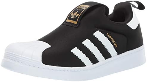 adidas Originals Kids Superstar 360 Black/White/Gold Metallic 3 Little Kid M