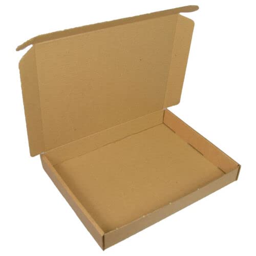 Cardboard Postal Boxes PIP - Graze/Traybake - 330mm x 230mm x 35mm (Small Parcel Size) - Pack of 50 - Strong Corrugated Cardboard - Kraft Finish