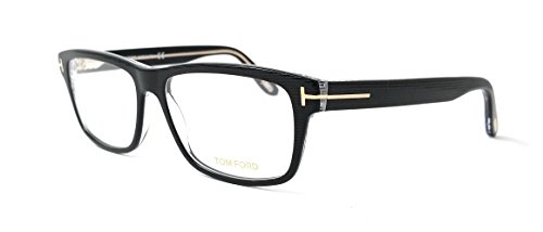 Tom Ford Rectangular Eyeglasses TF5320 005 Size: 56mm Black/Crystal FT5320