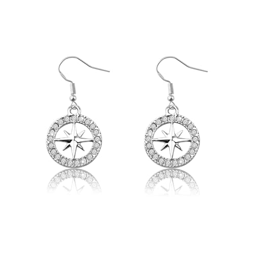 PLITI Korean Group Gift Stay Fandom Gift K-pop Album Gifts Compass Earrings For Korean Group Fans (Compass earrings)