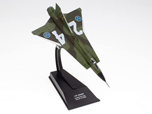 OPO 10 - 1/100 military fighter aircraft compatible with J 35F DRAKEN SWEDISH AIR FORCE 1989 - CP34, Green, Brown, Grey - Image 3