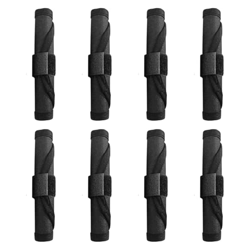 predolo 8ピース/個ルアーカバー釣りアクセサリー耐水性餌貯蔵保護装置ロッドスリーブルアーラップ釣り棒のルアー, 黒