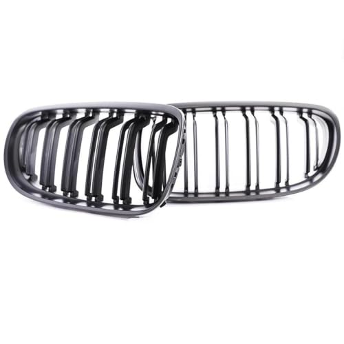 Calandre double lamelle BMW E90 E91 LCI 2009-2012 noir brillant chrome argent