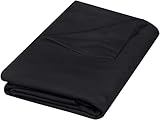 Utopia Bedding - Bettlaken ohne Gummizug - Betttuch 225 x 255cm - Laken für Bett 105/135x190cm - Flaches Blatt weiche gebürstete Mikrofaser - Schwarz