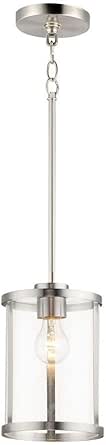 Maxim Lighting 25252CLSN Sentinel - 1 Light Mini Pendant-11.25 Inches Tall and 6.75 Inches Wide, Finish Color: Satin Nickel, Installation: Traditional