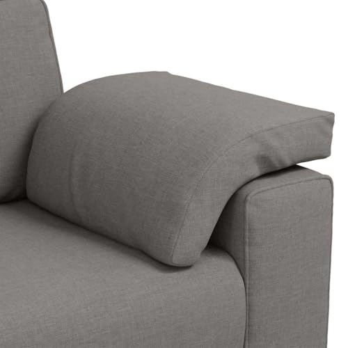 Sofá taupe de tela con asiento ergonómico de 180 cm de largo 8