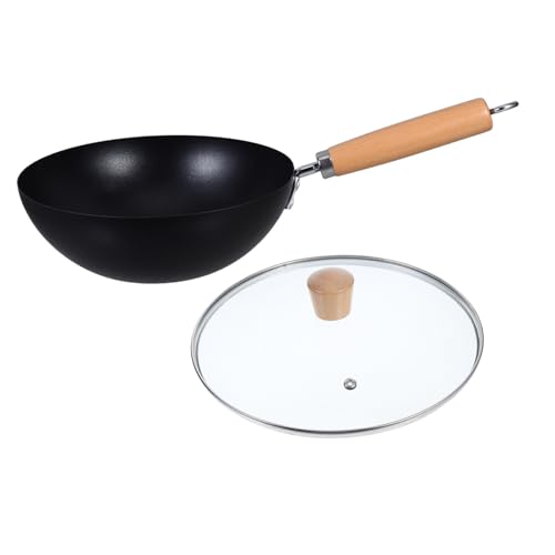 Mini Wok de Hierro con Mango de Madera y Tapa miniatura 1