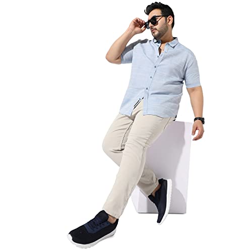 Image of Instafab Plus Men's Button Up Regular Fit Shirt for Casual Wear Modern Clothing Shirt Crafted with Regular Sleeve, Comfort Fit & High-Performance for Everyday Wear