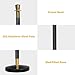 Goplus 6pcs Stanchion Set, Crowd Control Barrier Stainless Steel Stanchion Posts Queue Pole with 5Ft Velvet Rope, Suitable for Theaters, Party, Wedding Exhibition Centers, Ticket Offices (Black)