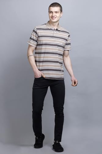 Image of GODFREY Half Cotton Polo T Shirt for Man with Pocket - Regular Fit Mens Collar Tshirt