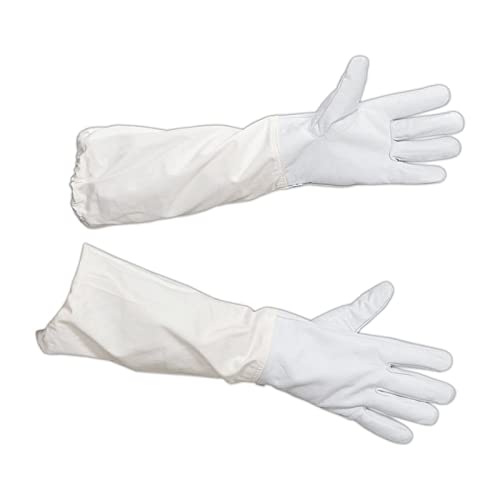 YXSLC Imkerhandschuhe Imkerei-Ausrüstung Schaffellhandschuhe Ziegenleder-Lederhülsen Unisex atmungsaktive und… – Bild 6