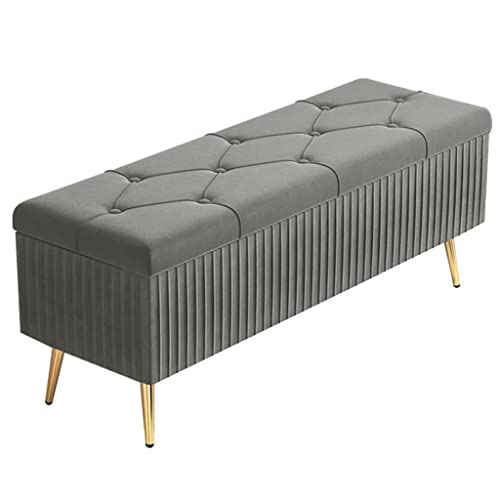 Banc de rangement capitonné au design rectangulaire élégant et robuste - 2