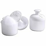 Portable Facial Cleanser Foamer/Facial Foam Maker - 20s Rich Lather, Deep Clean & Gentle, Portable, BPA-Free, Leaf Design (80g)-Elegant Leaf Design-Travel