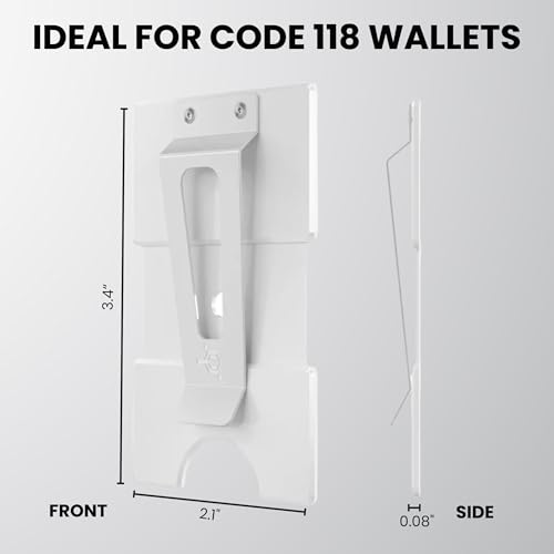 Image of CODE 118 Modular Backplate Cash Clip - Slim Minimalist Money Clip for Men - RFID Blocking Aluminum Modular Add-On, Wallet Accessory Expands Storage for Card & Cash, Wallet not Included (Glow)