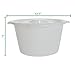 PCP Half Pail for Commode Chair with Lid, White (6 Quart /1.5 Gallon Capacity)