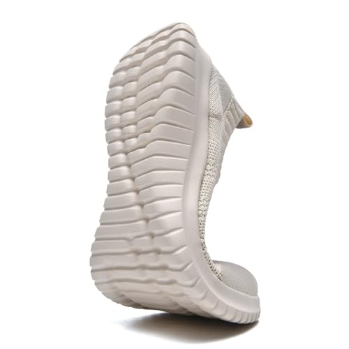 Image of konhill Womens Slip On Sneakers Lightweight Knit Walking Shoes