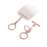 [project-cb] スマホストラップホルダー リングストラップ スマホスタンド 回転 カラビナ 金属 薄型 全機種対応 落下防止 丈夫 盗難防止 頑丈(ローズゴールド-T)