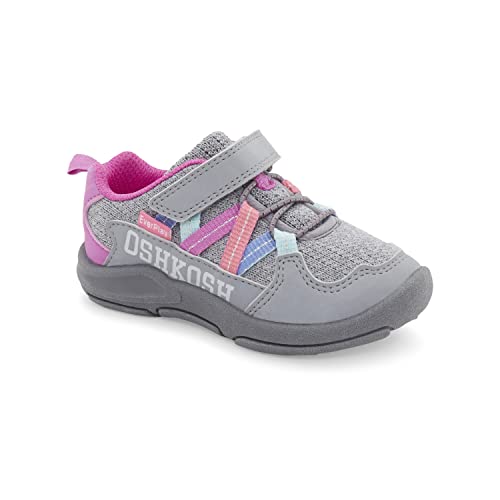 Oshkosh B'gosh Girls Loopy Sneaker, Grey/Multi, 10 Toddler #TOP5