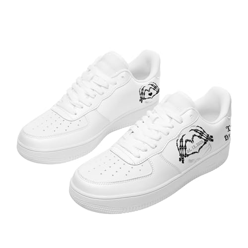 Personalized Custom Name Sneakers for Couples Romantic Gifts, Personalized Bride Groom Matching Lovers Wedding Anniversary Honey Moon Low-Top Shoes for Men Women4