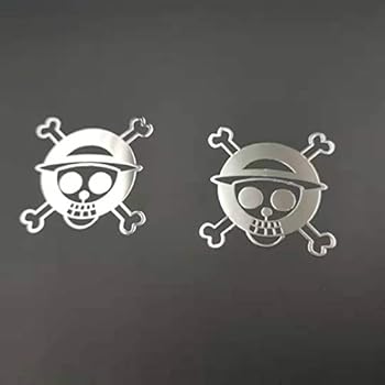 Wallner 2 Pcs Metal Adhesive Anime One Piece Luffy Straw Hat Badge Chrome Decal Logo Vinyl Sticker Cellphone Decal Stickers For Laptop Cellphone Car Ipad And So On Silver A1 Buy Online