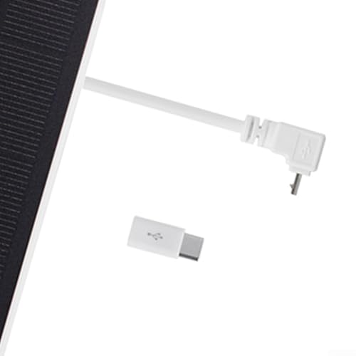 Panneau solaire 6W pour caméra de sonnette Type-C blanc avec support réglable - 7