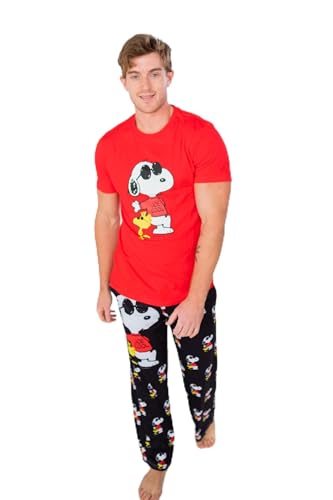 Snoopy Unisex Lounge Pajama Pants - Comfy, Loose-Fit, Ultra-Soft - Snoopy Joe Cool Sleep Bottoms