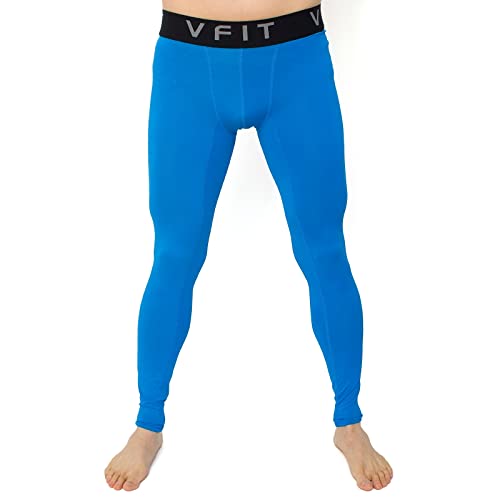 vf VFIT Collants Long de Compression pour Homme Leggings Sportif/Fitness (XL, Bleu)