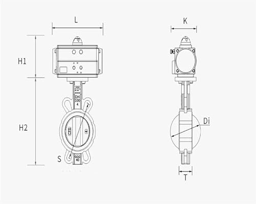 Vanne papillon électrique D971X-16 à bride DN125 380V pour régulation d'eau