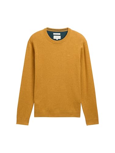 Tom Tailor Herren 1039805 Pullover, 36292 - Mustard Melange, S – Ansicht 4