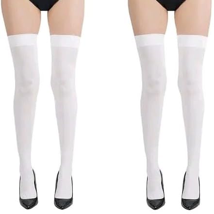 uparel Pack of 2 Women and Girls Thigh High Long Cotton Stockings Socks-picture-52