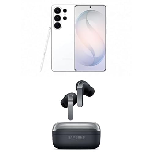 Image of Samsung Galaxy S26 Ultra, Unlocked Android Smartphone + Buds4 Pro, 256GB, Privacy Display, Galaxy AI, AI Camera, Super Fast Charging 3.0, Durable Battery, 2026, White