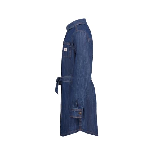 Image of Calvin Klein Girls' Short Sleeve Lightweight Chambray Denim Shirt Dress