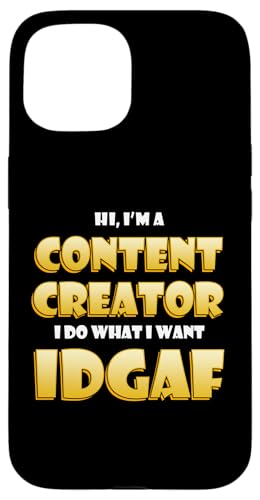 Content Creator IDGAF Meme Video Content Creation Cosplay �X�}�z�P�[�X iPhone 15 �p