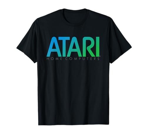 Atari Home Computers Blue Logo Dark Print T-Shirt