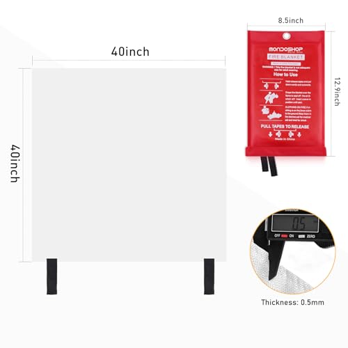 Fire blanket for campervan fiberglass fire blanket (4Pack)