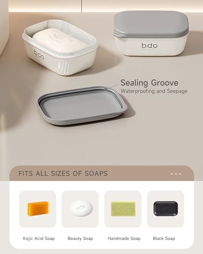 Image of PEISAINOX Travel Soap Case, Leakproof Soap Container with Lid, Portable Bar Soap Holder for Traveling, Soap Dishe for Bathroom, Shower, Gym, School, Camping, Vacation, Outdoor,Travel Essentials